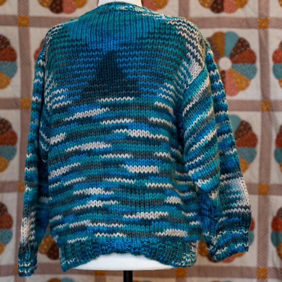 Handknit chunky Y2K sweater - Picture 3 of 3